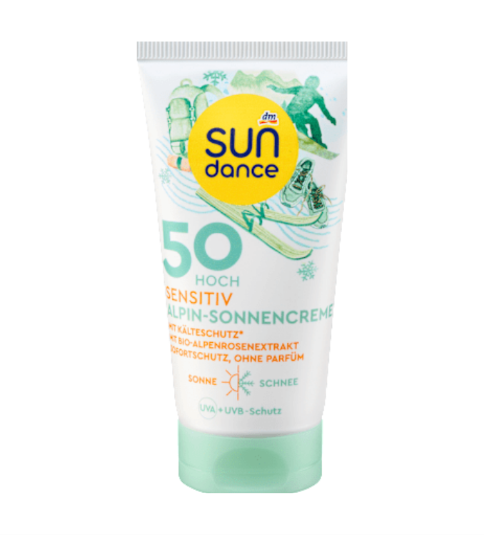 sundance Crème solaire Sensitive SPF50, 100 ml