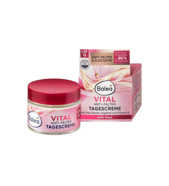 Balea Anti Falten Gesichtscreme Vital LSF15, 50 ml