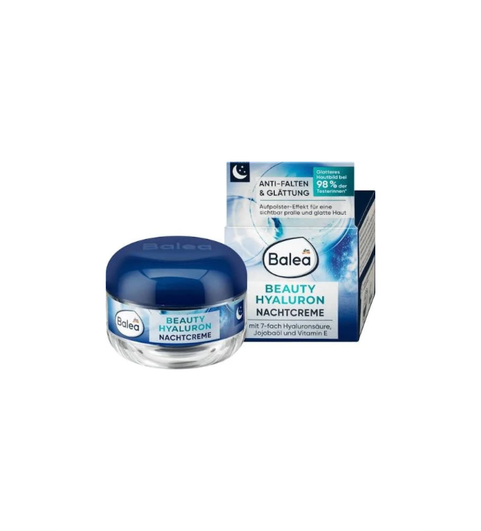 Balea Crème de nuit anti-rides Beauty Hyaluron, 50 ml
