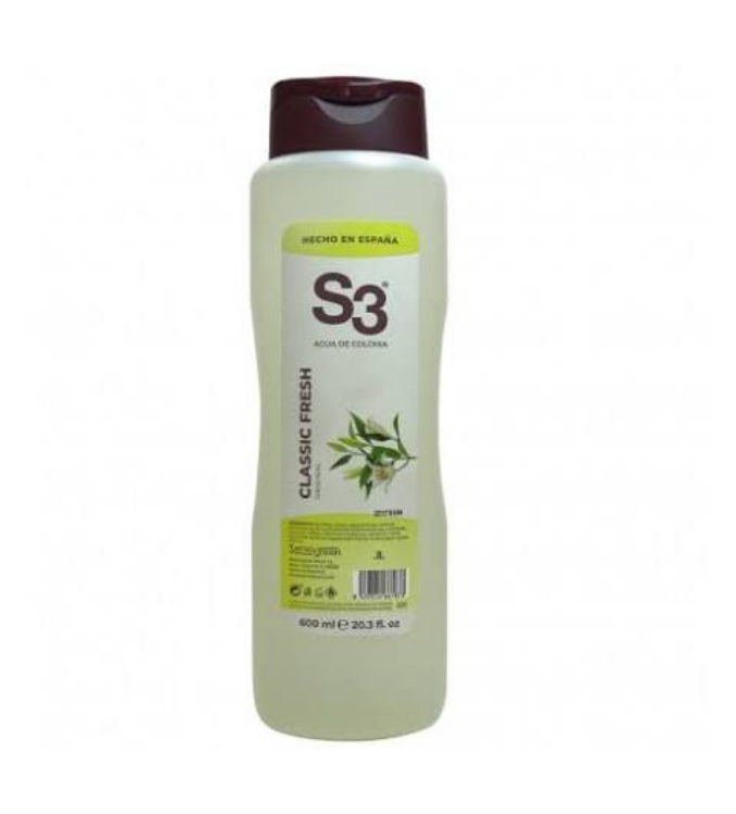 S3 eau de cologne 600 ml Classic fresh.