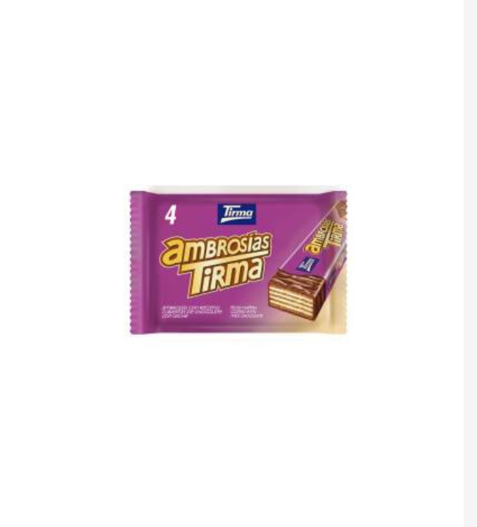 Tirma Gaufrettes au chocolat au lait. Paquet de 4 pièces