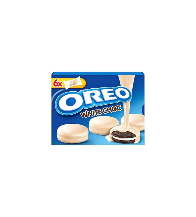 Biscotti Oreo enrobés de chocolat blanc 6x