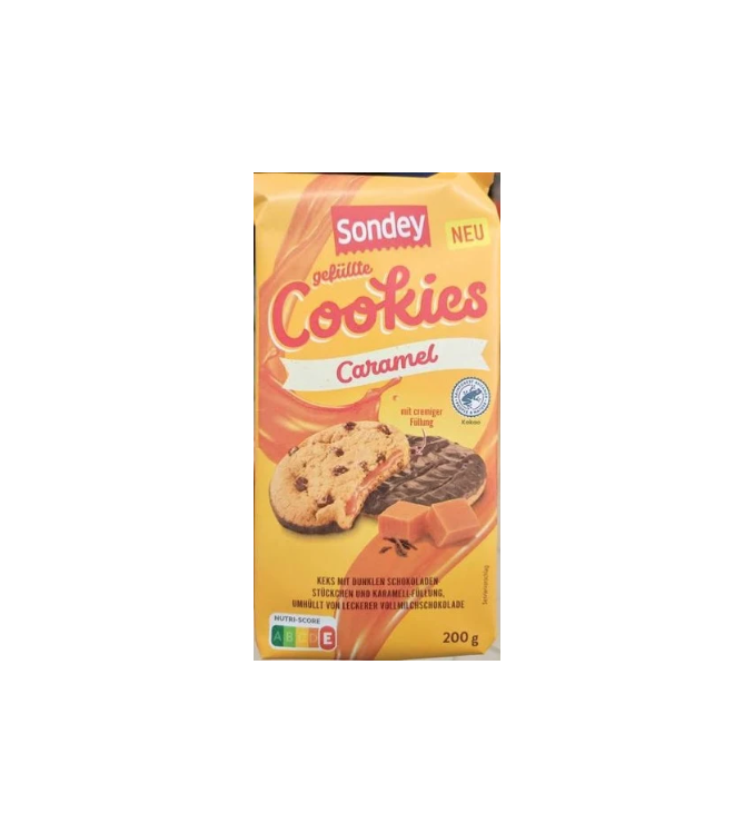 Lidl Cookies fourrés au caramel 200 g