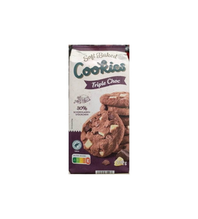 Lidl Biscuits moelleux triple chocolat 210 g