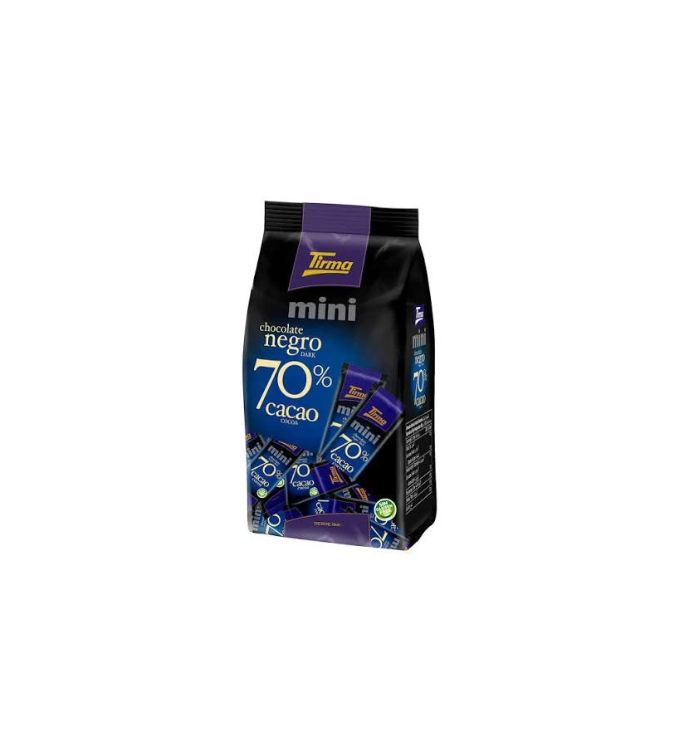 Tirma Barres de chocolat noir 70% mini, 180g. (10g x 18pcs)