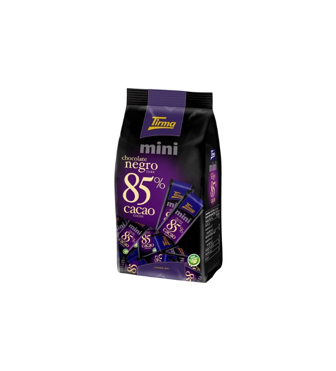 Tirma Barres de chocolat noir mini 85%, 180g. (10g x 18pcs)