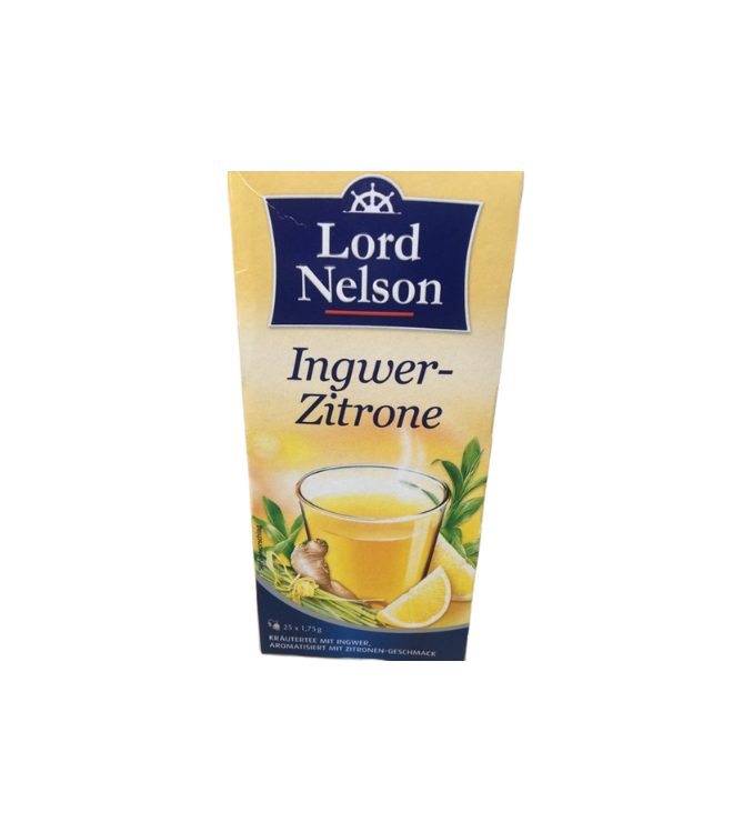 Lord Nelson شاي أعشاب الزنجبيل والليمون 25 كيس