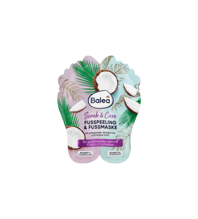 Balea Set gommage et masque pour les pieds (2x10 ml), 20 ml