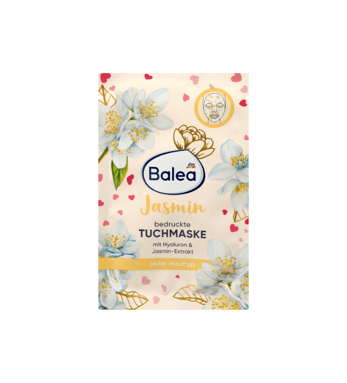 Balea Masque en tissu Jasmin, 1 pièce