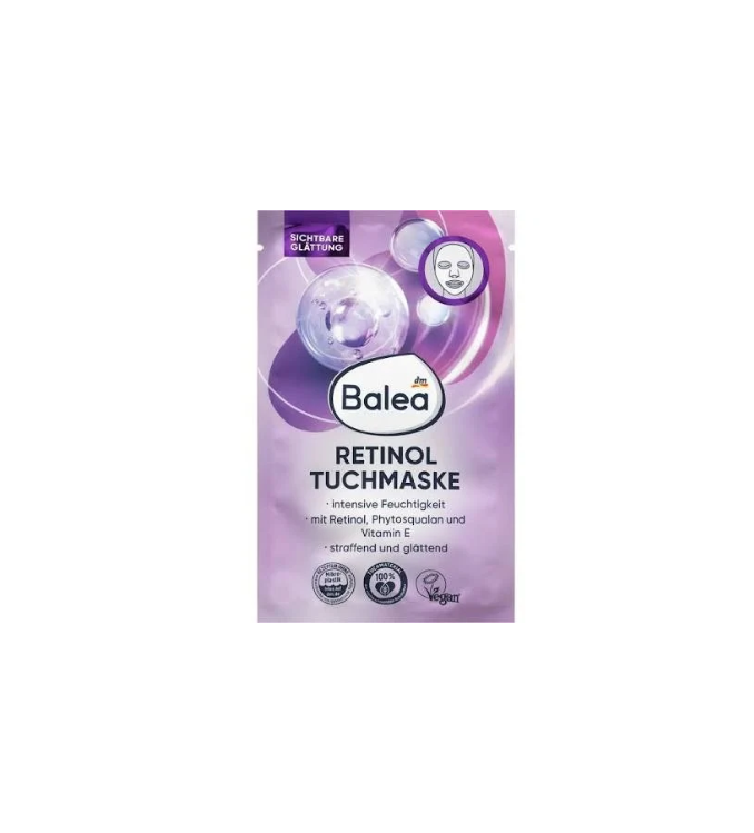 Balea Masque en tissu au rétinol, 1 pièce