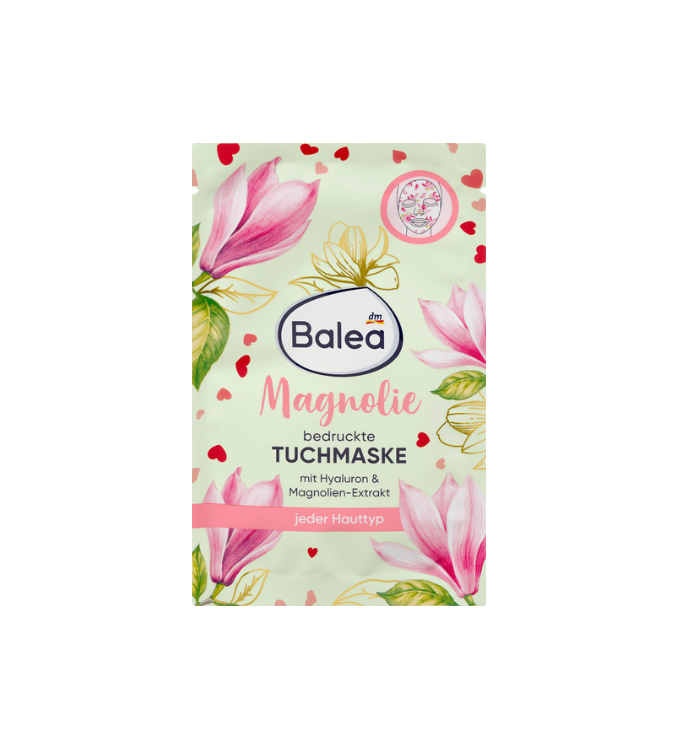 Balea Masque en tissu Magnolia, 1 pièce