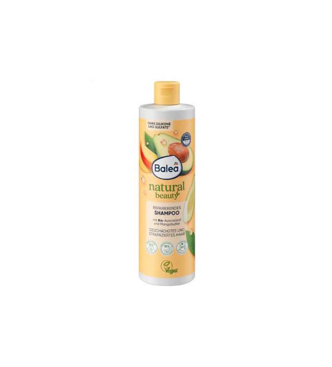 Balea Shampoo Natural Beauty avec huile d'avocat et beurre de mangue, 400 ml
