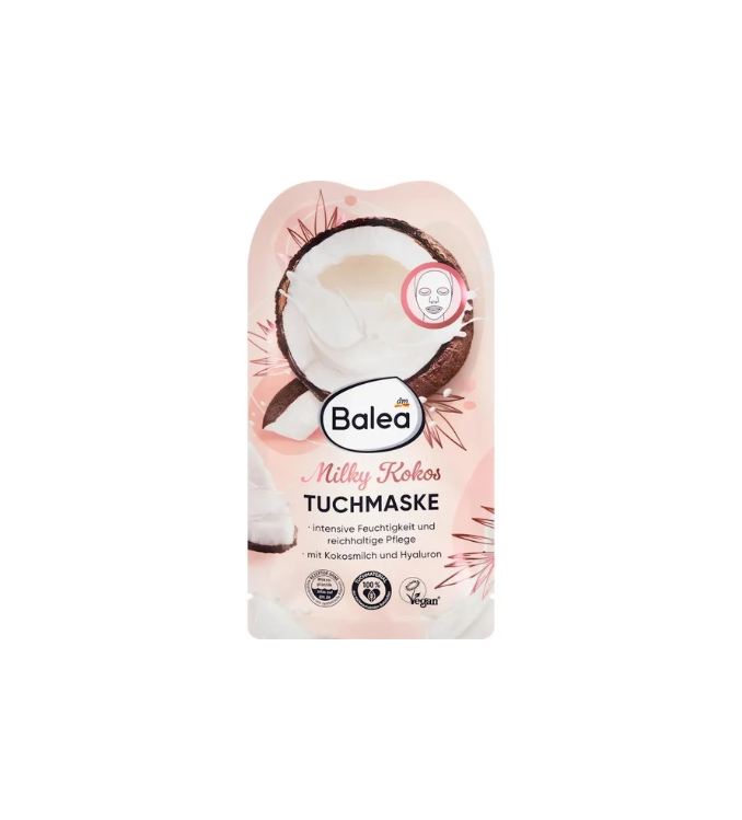 Balea Masque en tissu Milky Kokos, 1 pièce