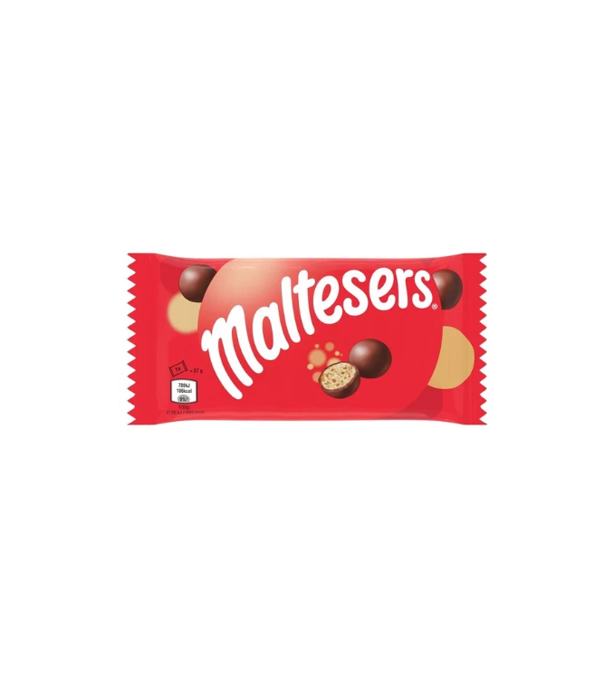MALTESERS : le paquet de 37g Bonbons Chocolat Fourrage Croustillant Au Lait Malté