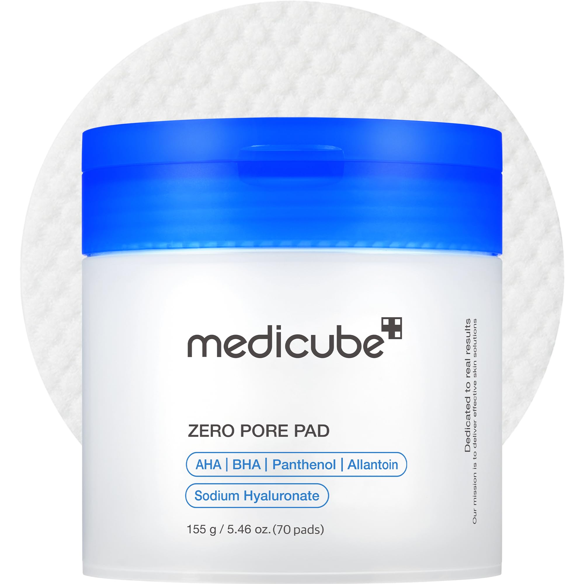 medicube Zero Pore Pads 2.0, Tampons toniques faciaux à double texture pour l'exfoliation et le soin des pores 150g