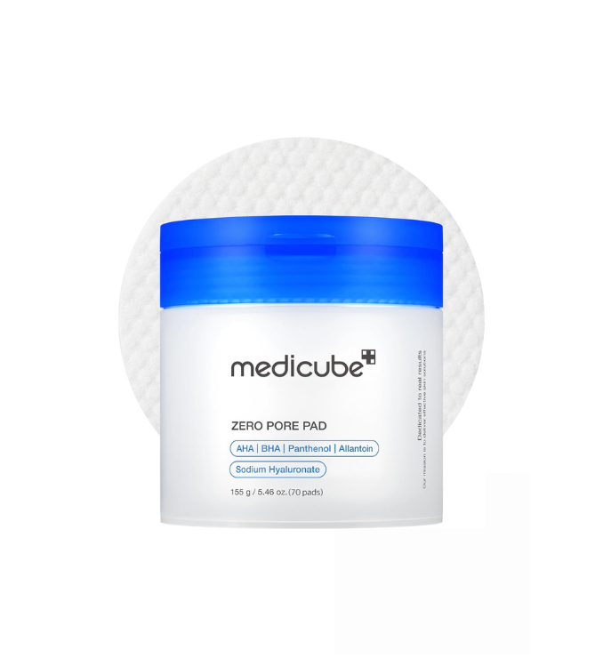 medicube Zero Pore Pads 2.0, Tampons toniques faciaux à double texture pour l'exfoliation et le soin des pores 150g
