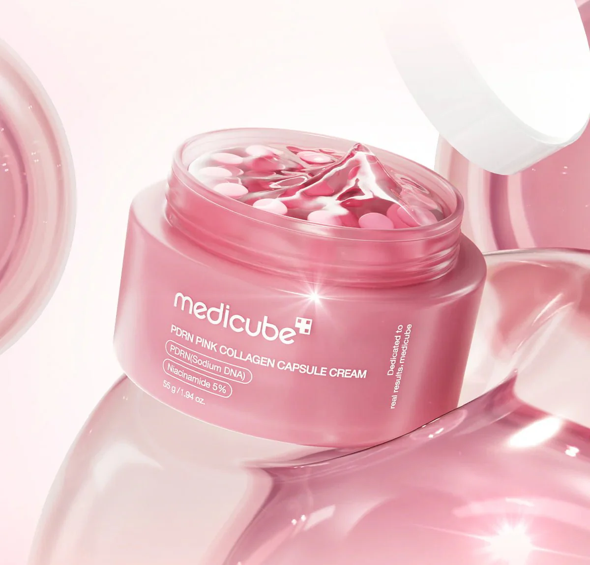 Medicube Crème capsule de collagène rose PDRN 55g