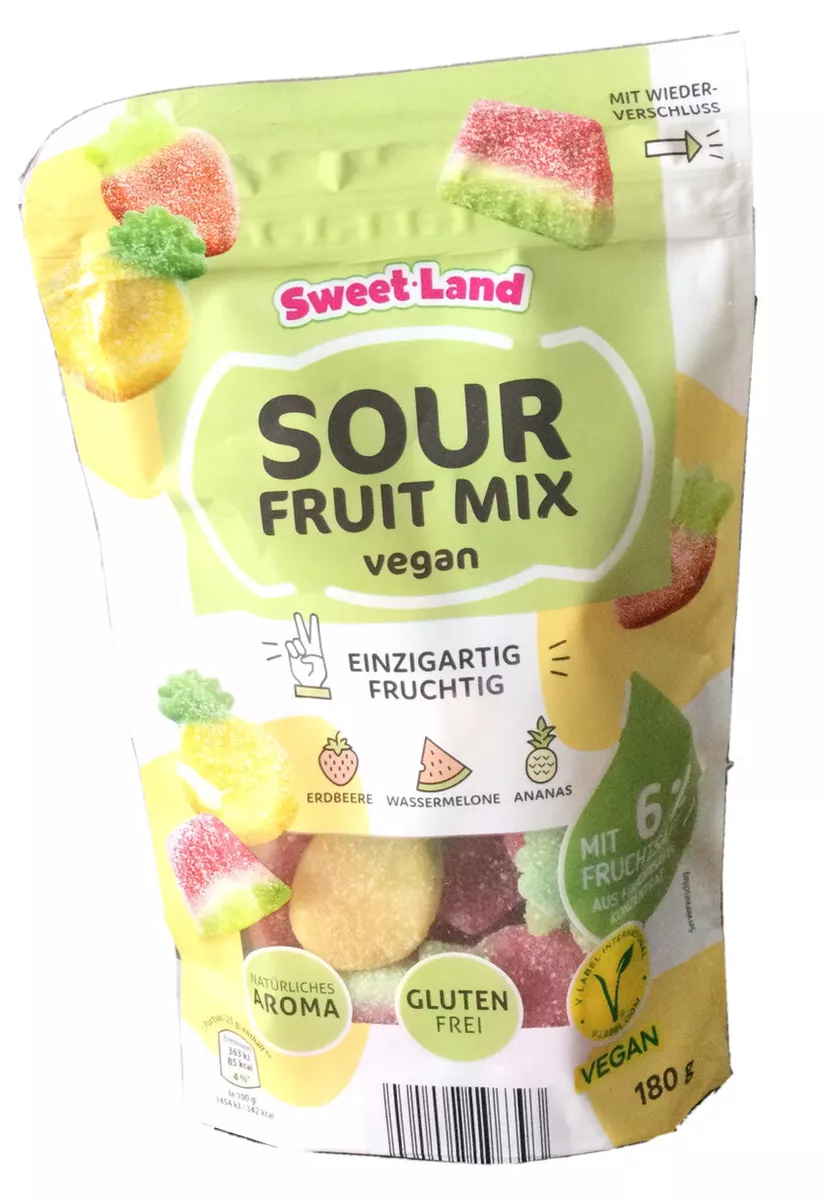 Mélange de fruits aigres végétalien – sweet land– 180 g