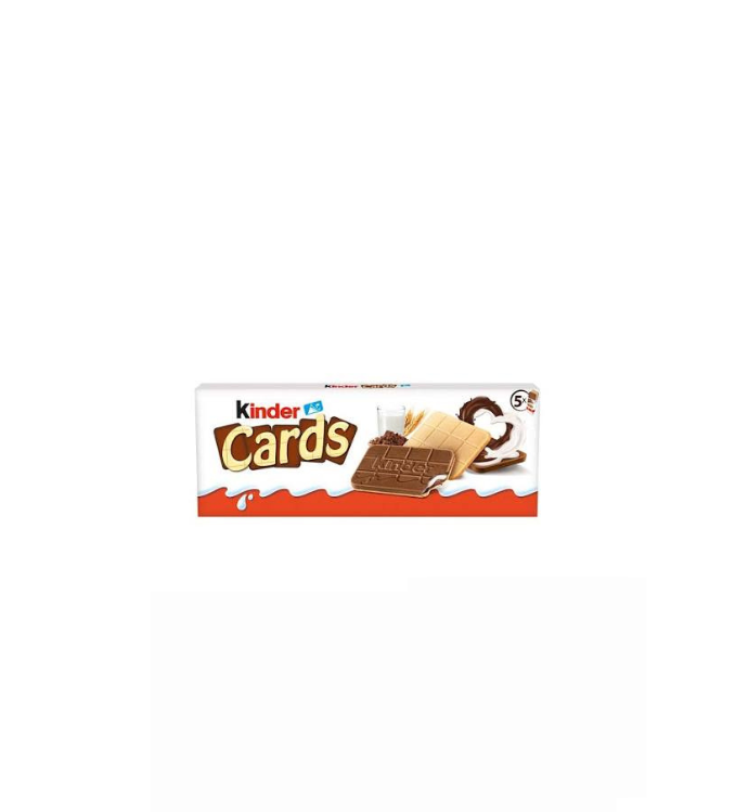Kinder Cards ويفر مقرمش 5 قطع 128 غ بالكريمة والكاكاو