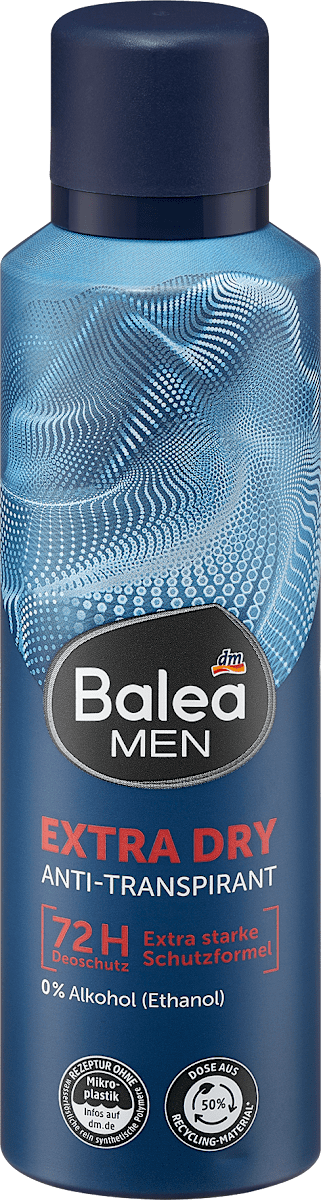 Balea MEN Antitranspirant Déospray Extra Sec, 200 ml