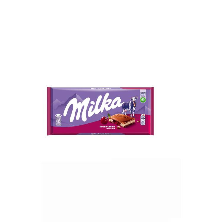 Milka - شوكولاتة بكريمة الكرز - 100 غ