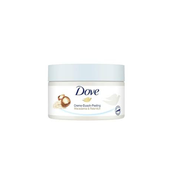 Dove Gommage corporel Macadamia & Lait de riz, 225 ml