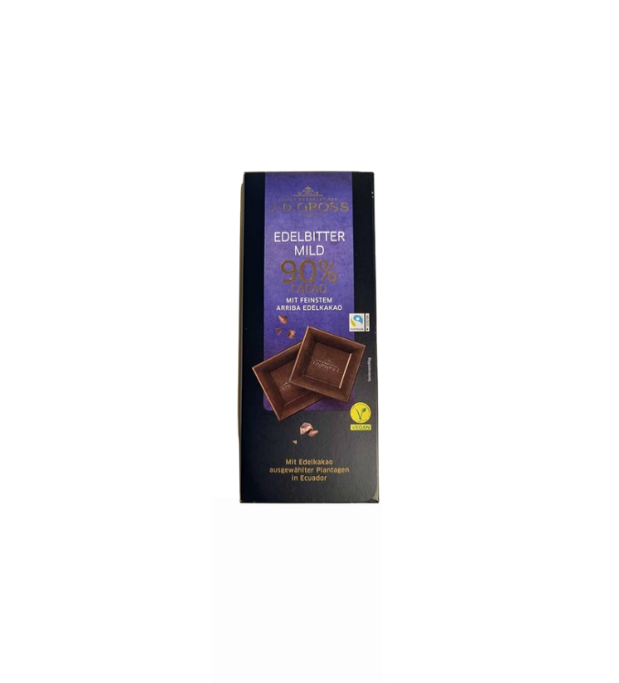 J.D Gross Edelbitter doux 90% cacao avec le meilleur cacao Arriba
