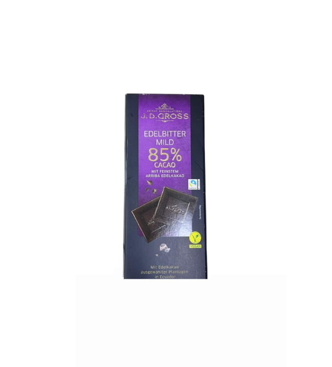 J.D Gross edelbitter doux 85% cacao avec le meilleur cacao Arriba