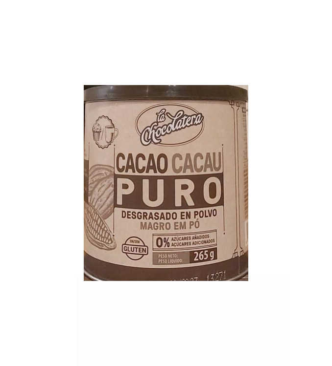 La Chocolatera – Cacao cacau pur dégraissé en poudre maigre en poudre – 265 g
