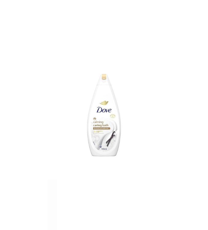 Dove جل الاستحمام Calming Caring Bath بزبدة الشيا والفانيليا - 720 مل