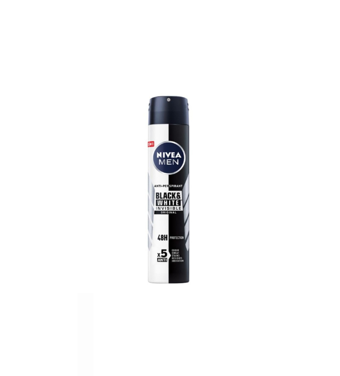 Nivea ديودورانت سبراي Black & White 48H - 200 مل