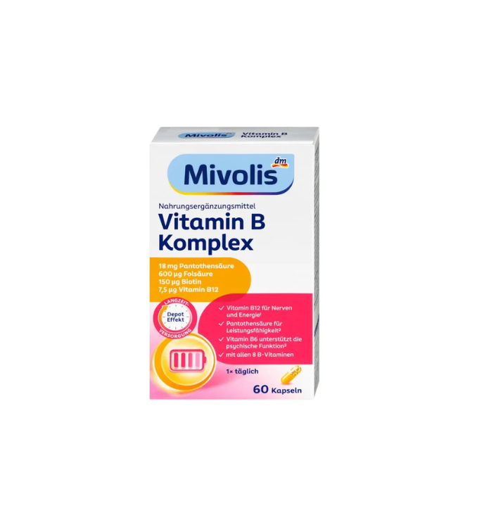 Mivolis Complexe De 8 Vitamines B, 60 gélules