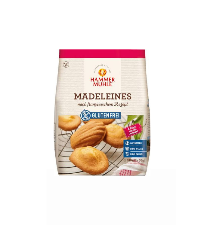 Hammermühle Madeleines sans gluten (6 pièces), 180 g