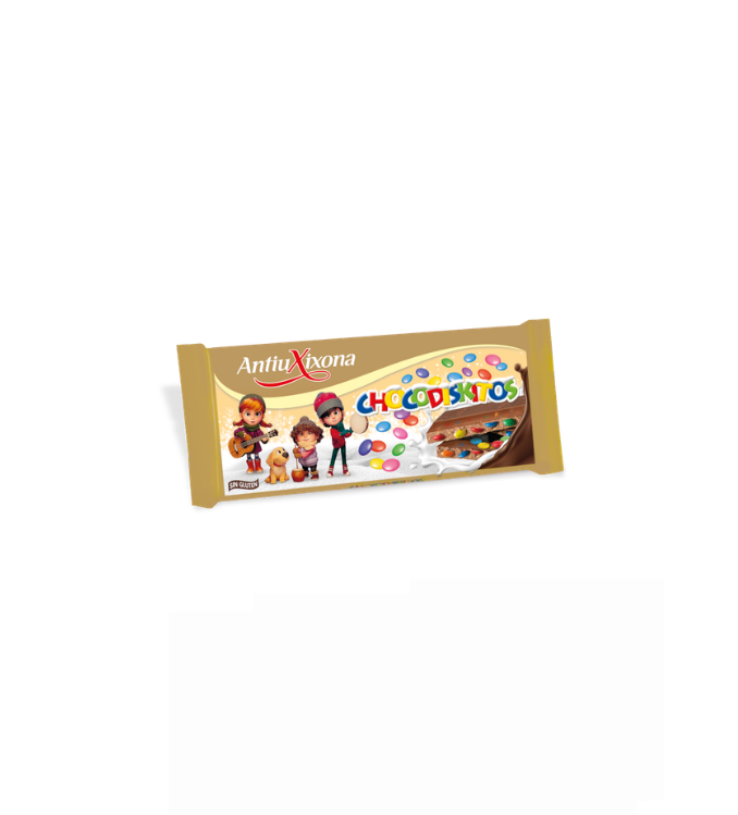 Antixiuna Touron croquant au chocolat et dragées au chocolat 125 g Sans gluten et sans sucre