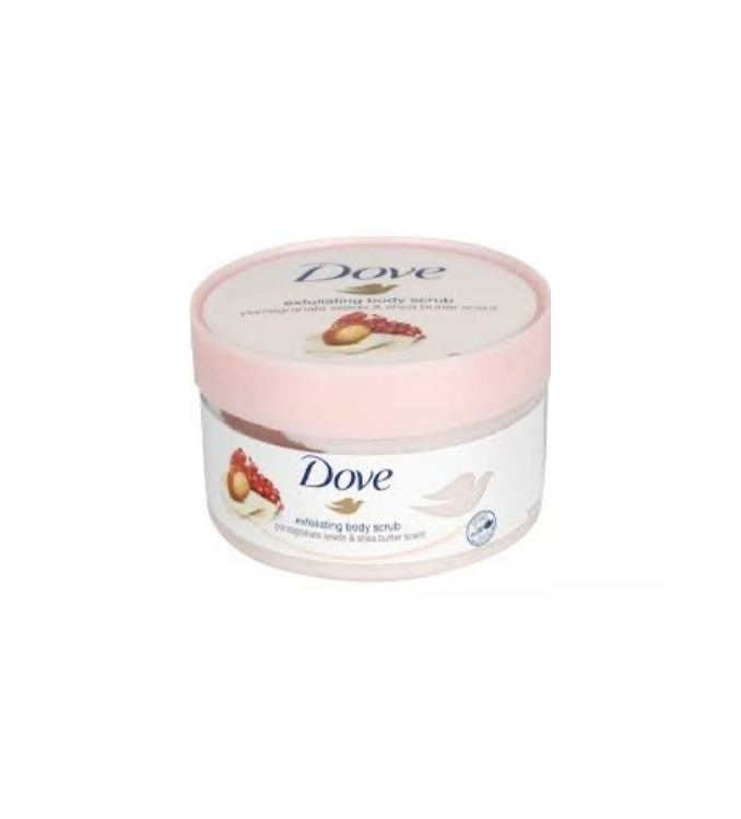 Dove - مقشّر الجسم بالرمان وزبدة الشيا - 225 مل