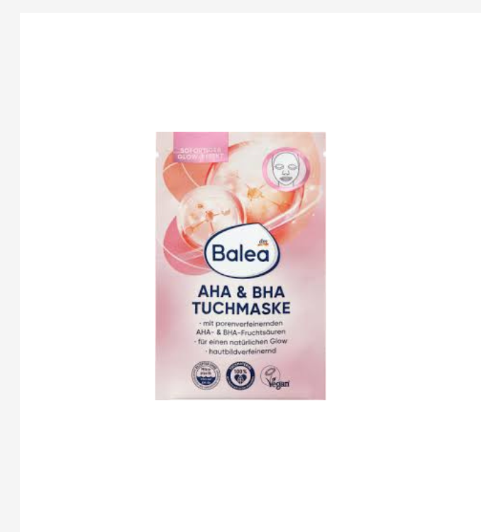 Balea Masque visage en tissu AHA & BHA, 1 pièce.