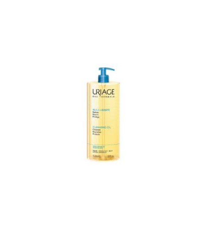 URIAGE Huile Lavante sans Savon 1000ml - Toutes Peaux Sensibles - Visage et Corps