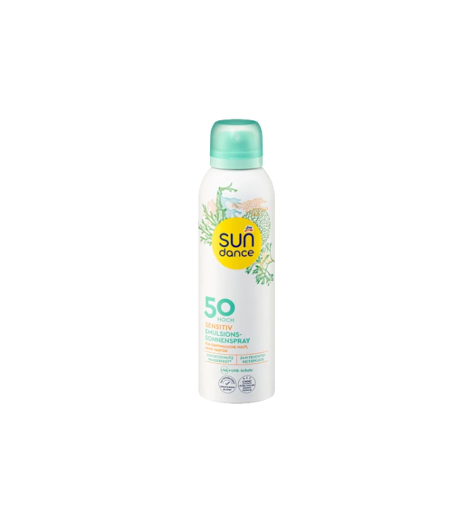 SUNDANCE Spray solaire pour peaux sensibles, émulsion SPF 50, 150 ml