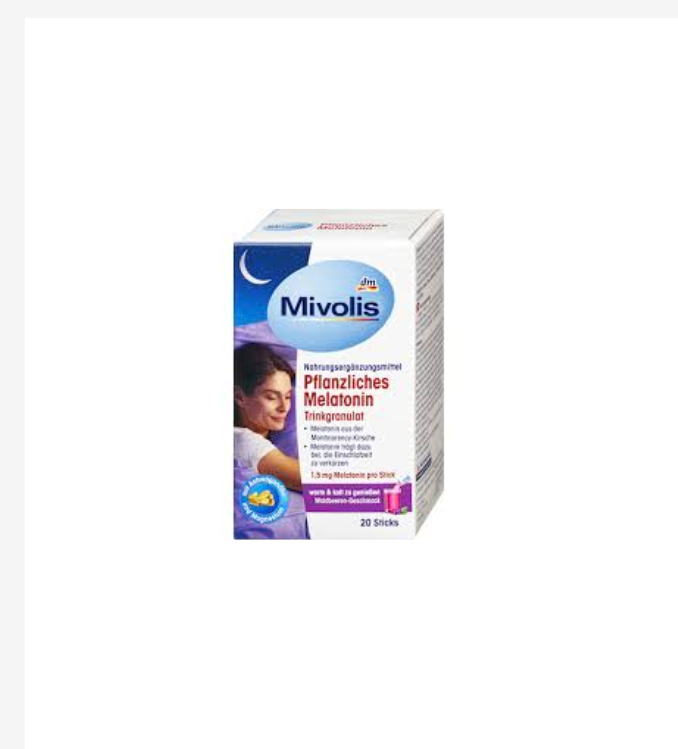 Mivolis  Granulés de boisson à la mélatonine d'origine végétale, 20 sachets, 44 g