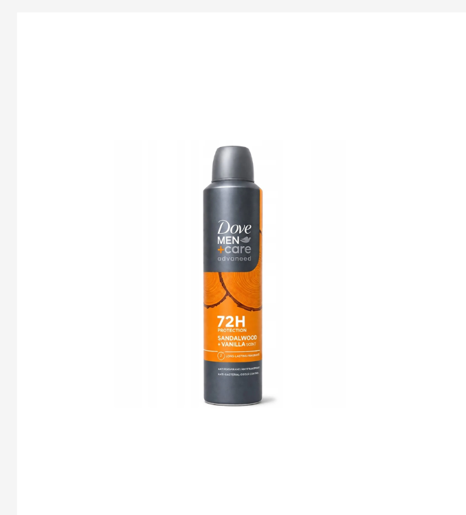 DOVE DEO MEN 250ML SANDALWOOD&VANILLA