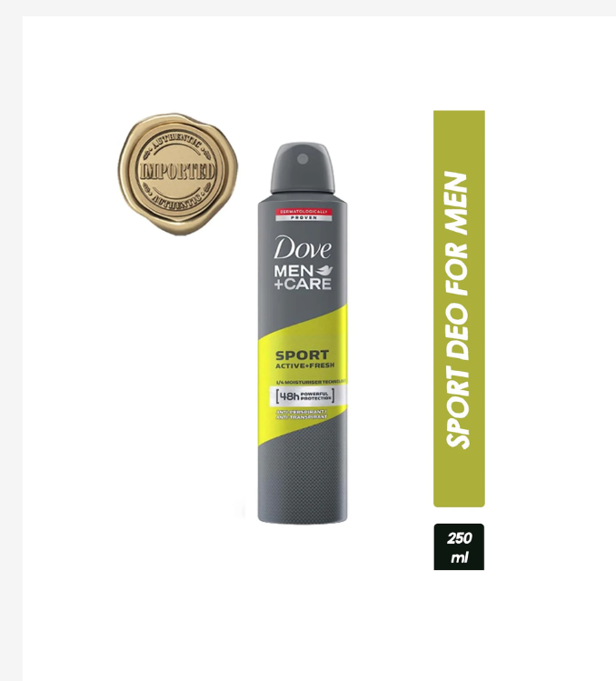 Dove Men+Care Sport Active+ Fresh Deodorant (250ml)