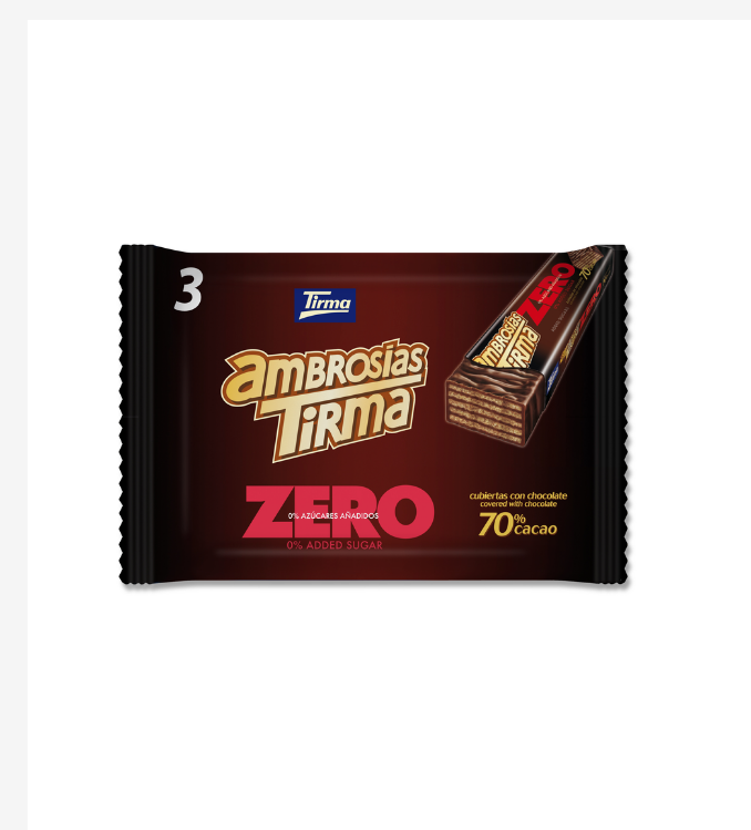 Tirma - ZERO 70% Chovolat Noir Wafers. 3pcs Pack