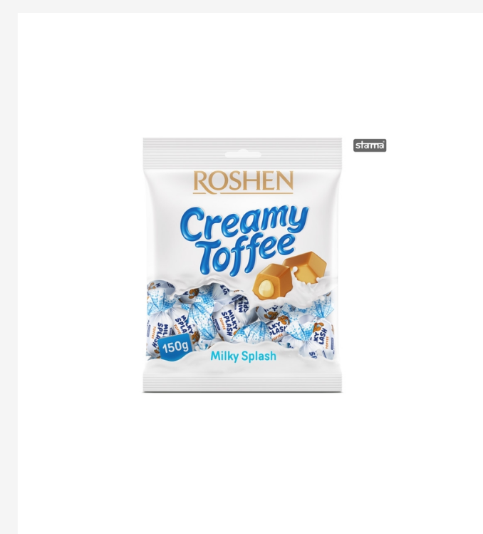 ROSHEN - CARAMEL CANDY MILKY SPLASH TOFFEE 150g