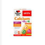 DoppelHerz - Comprimés de calcium et de vitamine D3, 30 comprimés, 59,1 g