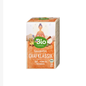dmBio Thé épicé « Chai Classique » à la cannelle, au gingembre et à la cardamome (20 sachets), 40 g