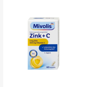 Mivolis Gélules de zinc et de vitamine C, 60 gélules, 38 g