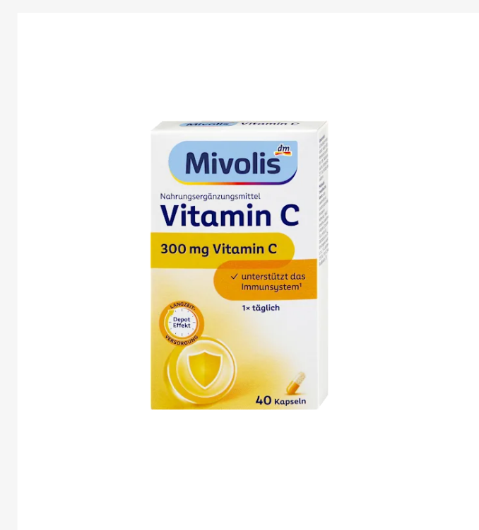 Mivolis Capsules de vitamine C dépôt, 40 capsules, 22 g