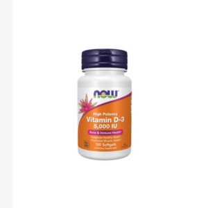 NOW - Vitamine D3 5000 UI - 120 Gélules molles